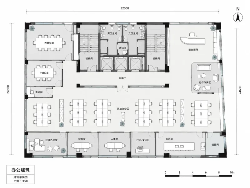 The original floor-plan drawing before rendering